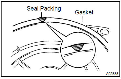 2. Remove the backing paper from a new gasket, and