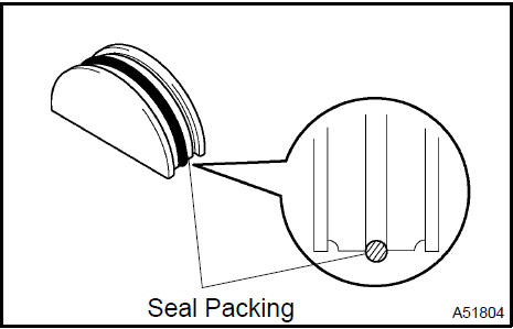 c. Install the 2 semi circular plugs to the cylinder heads.