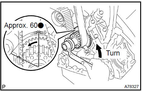 e. Remove the timing belt in this order.