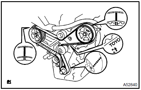 k. Install the timing belt in this order.