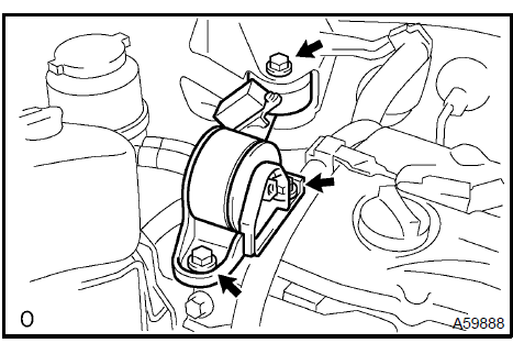 Remove engine moving control rod W/bracket