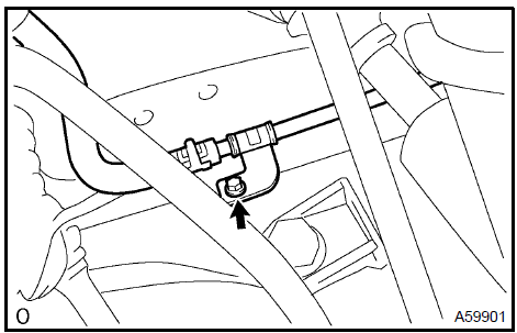 e. Remove the 4 nuts from the engine mounting insulator