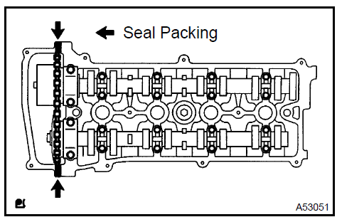 c. Install the cylinder head cover with the 8 bolts and 2 nuts.