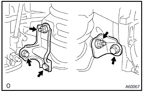 b. Remove the 5 nuts, exhaust manifold converter and gasket.