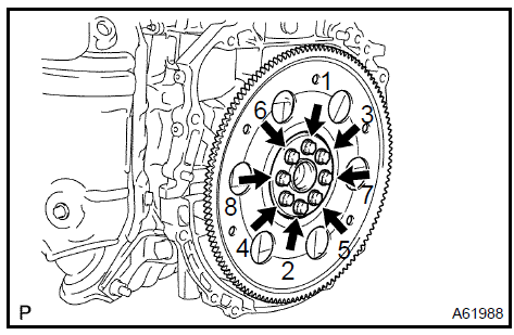 102. INSTALL FLYWHEEL SUB−ASSY