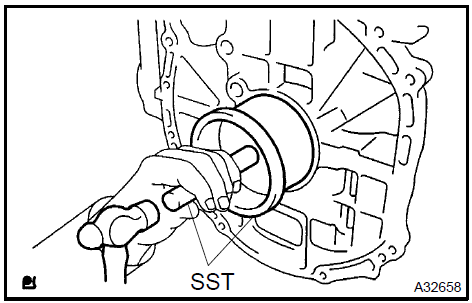 Install engine rear oil seal