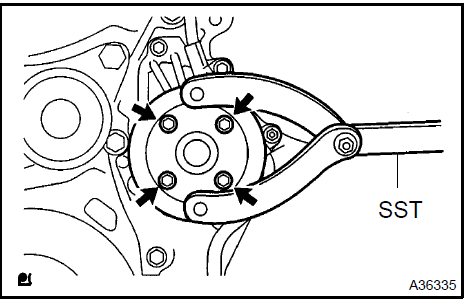 Remove water pump pulley